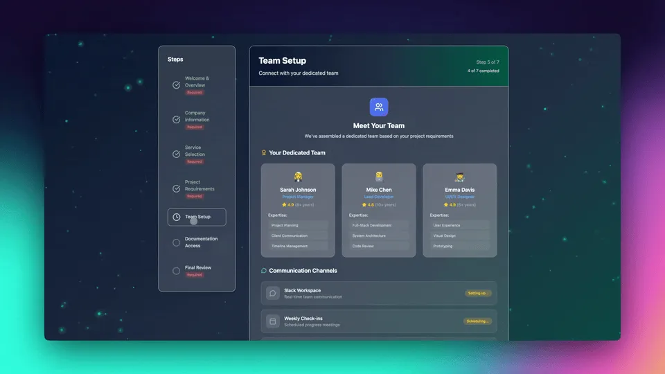 Onboarding app complete