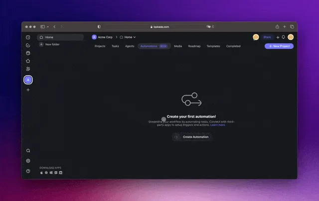Taskade AI Automation <> Slack Demo