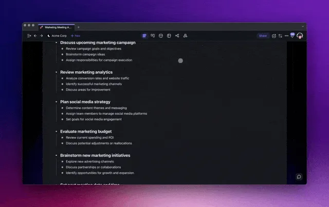 Taskade AI Agent — autonomous research and execution