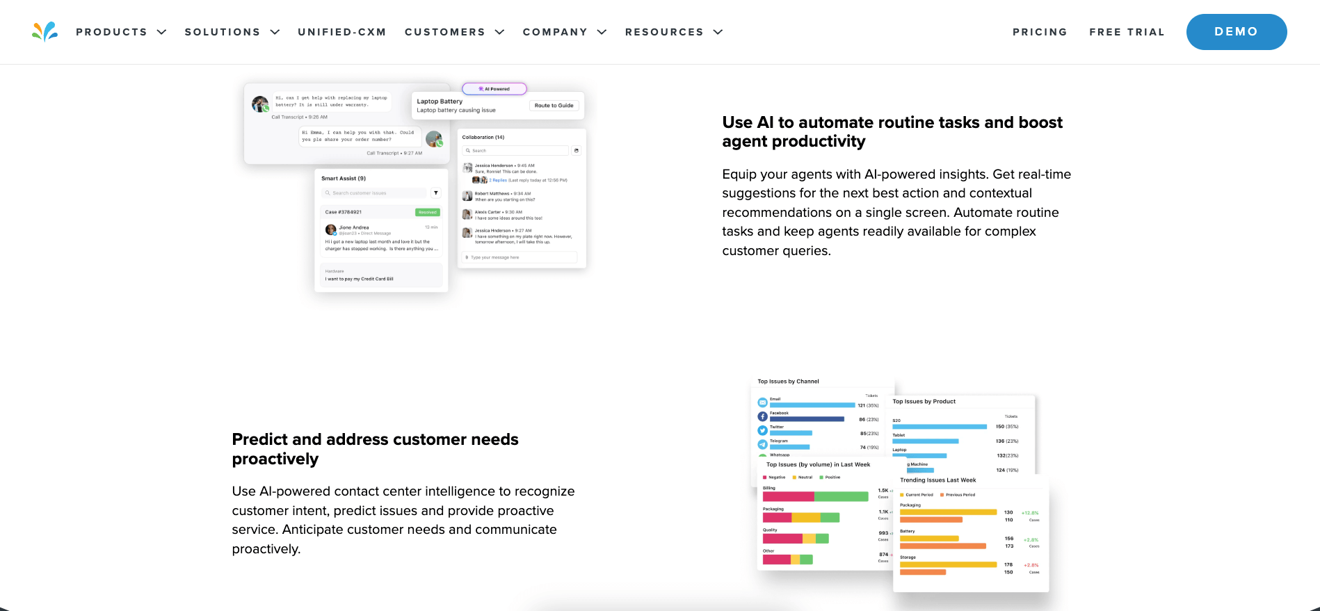 Sprinklr user interface.