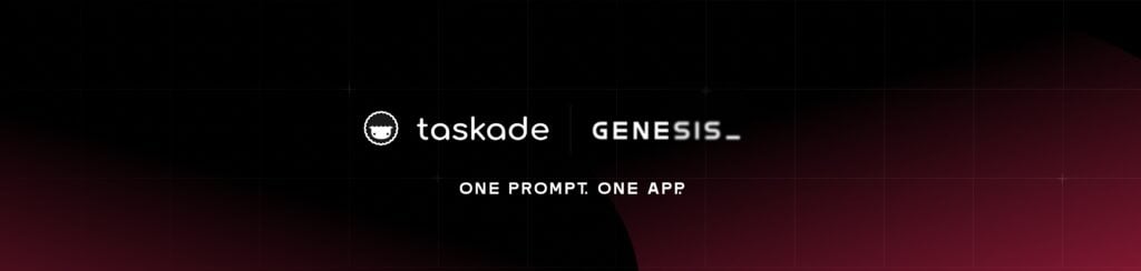 Taskade Genesis banner.