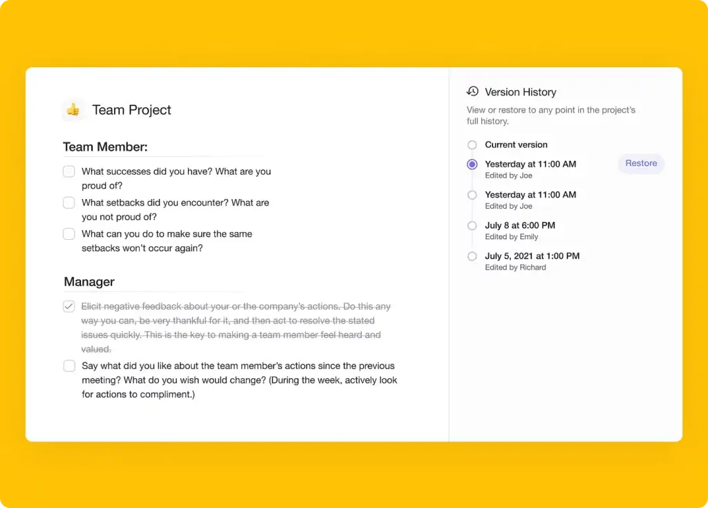 taskade version history restore