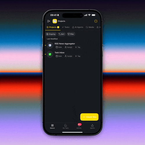 AI agent training interface on iOS and Android.