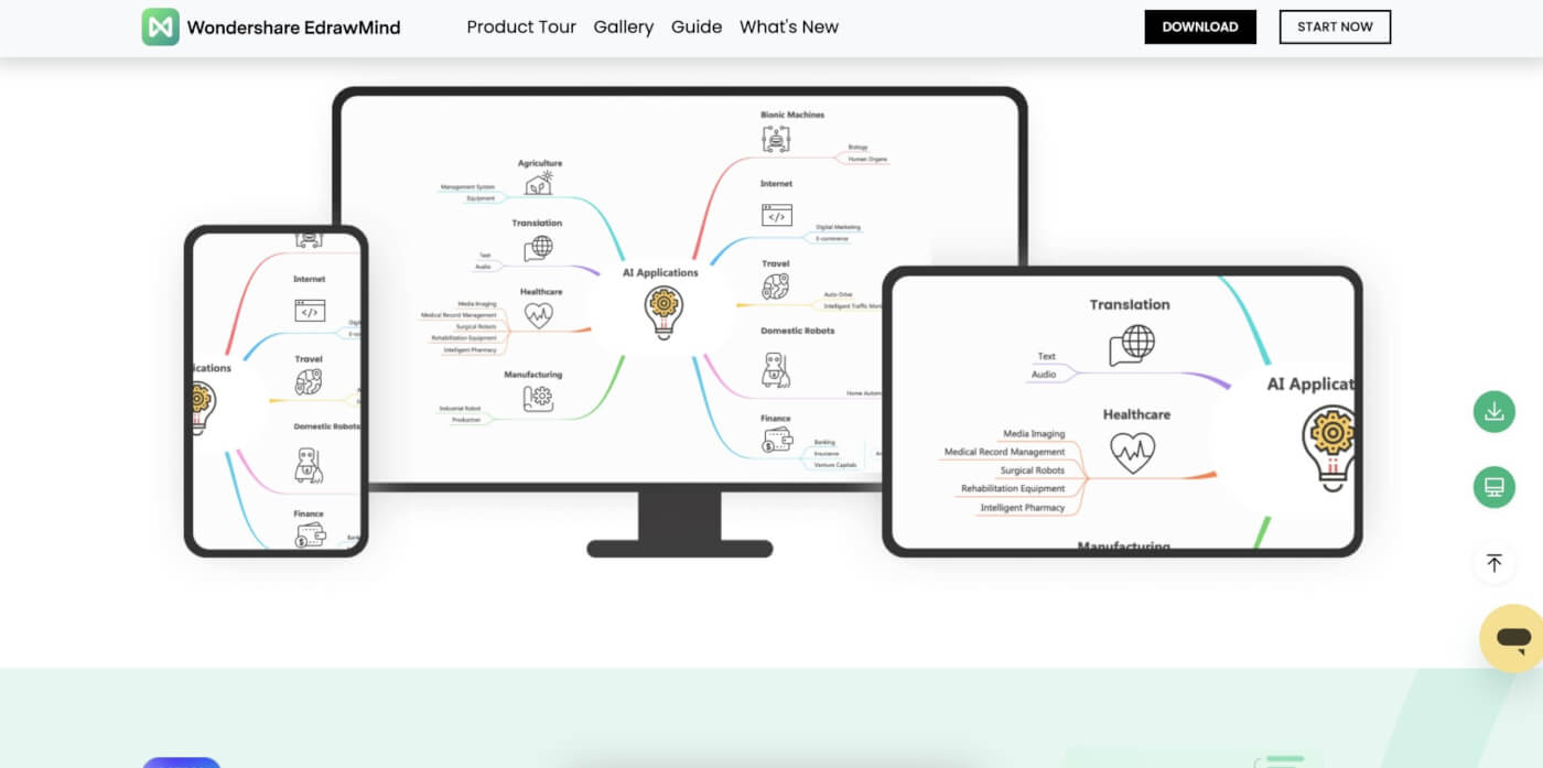 Wondershare EdrawMind AI user interface.