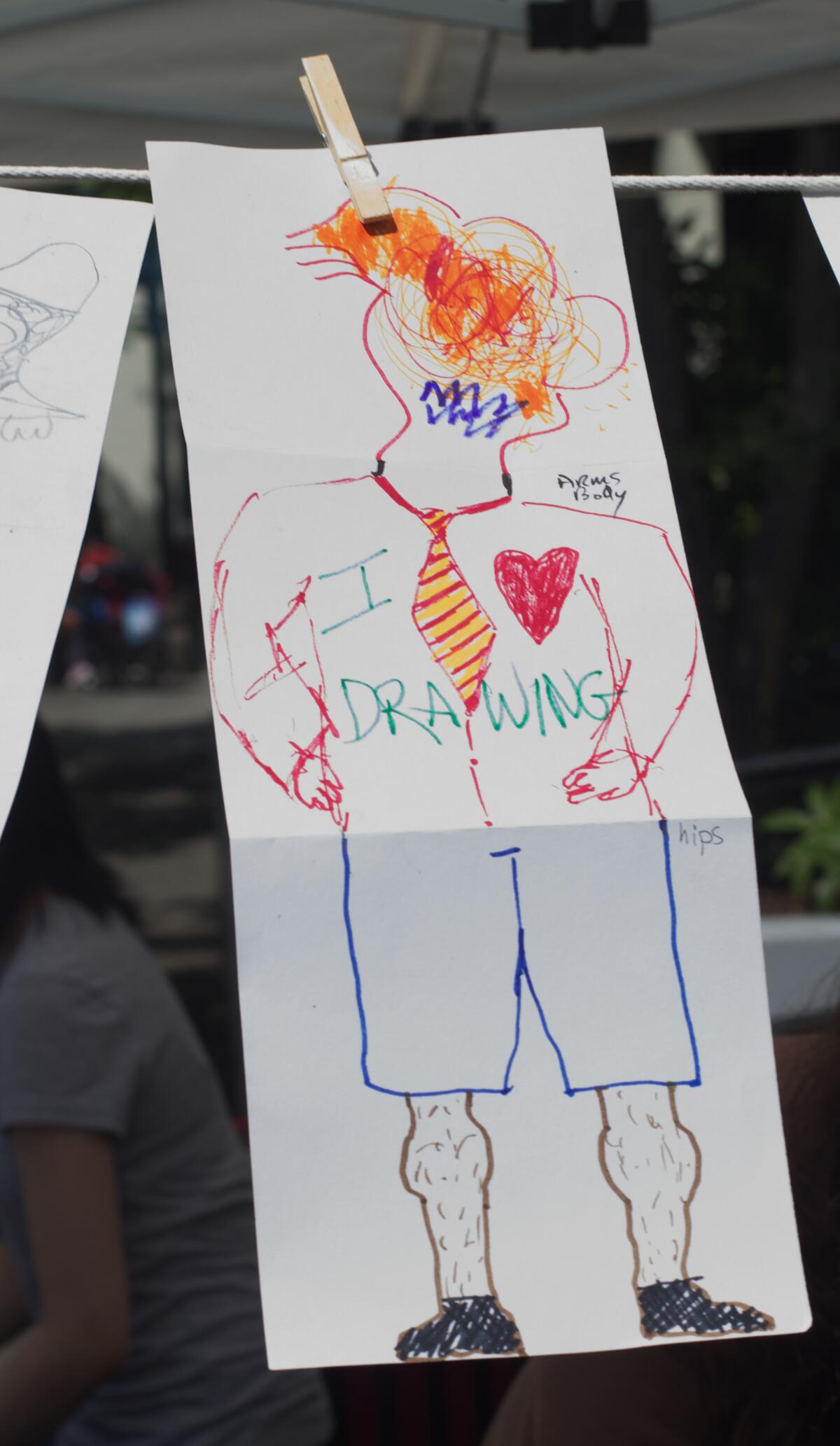 Exquisite Corpse collaborative drawing from a Vancouver Draw Down event