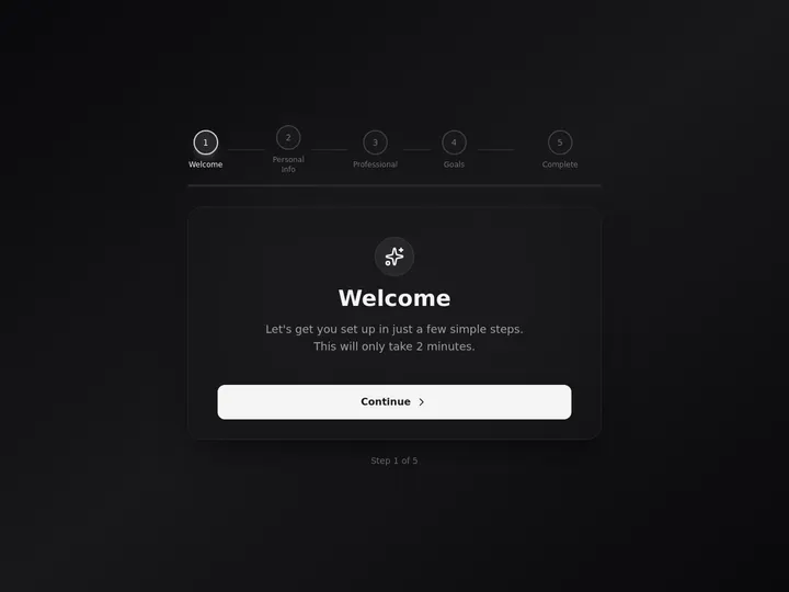 Member onboarding app built from an onboarding flowchart