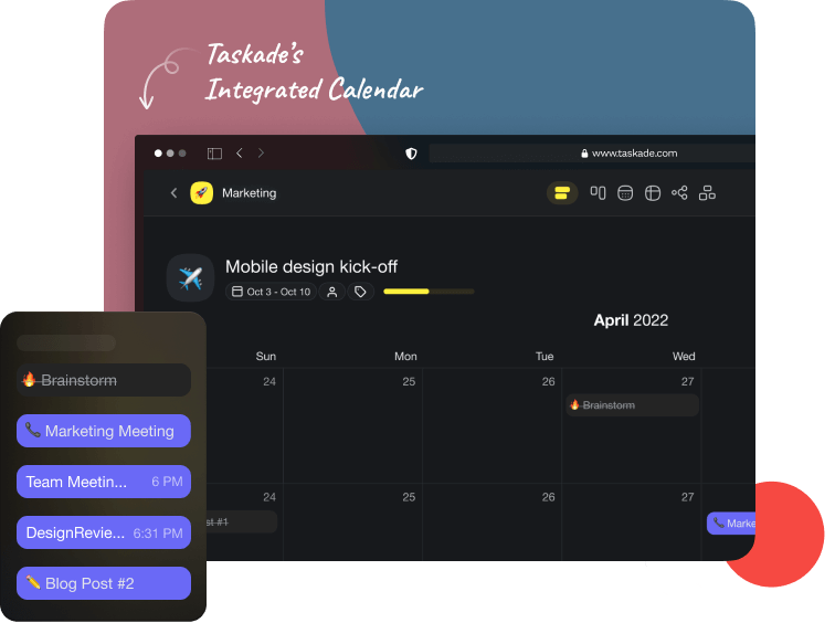 Taskade Calendar App