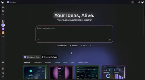 Explore 150,000+ living apps in the Community Gallery — cumulative proof that the execution layer ships, not just generates.