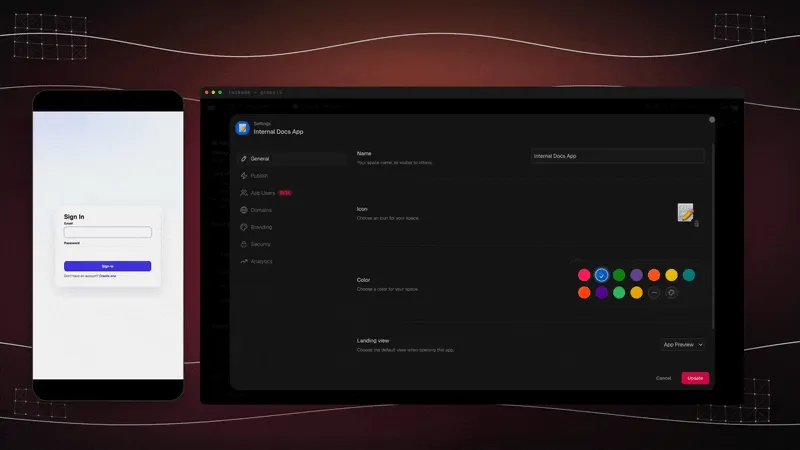 App Users, a secure sign-in for every customer of a live Taskade Genesis app