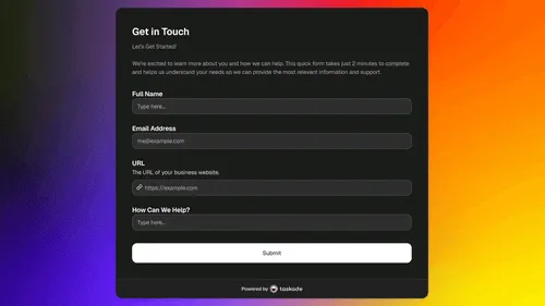 Custom branded AI forms in Taskade Genesis — design consistency in live apps
