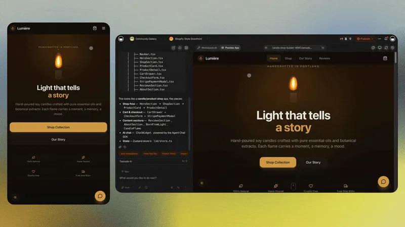 AI agents reconciling transactions, classifying receipts, and drafting financial statements inside a Taskade accounting workspace