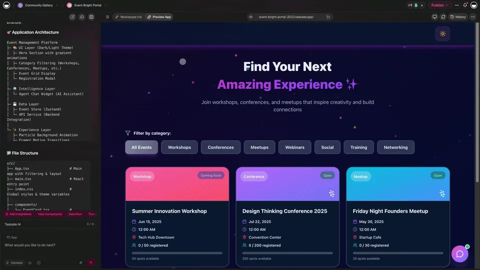 Workspace DNA agents in Taskade Genesis — multi-agent systems working together with shared memory